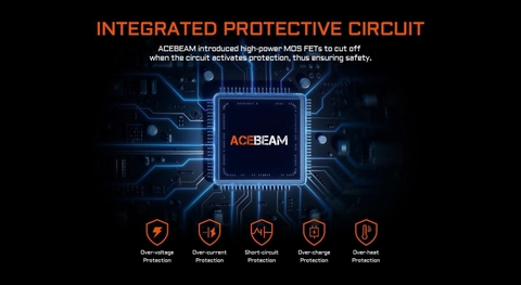 ACEBEAM 21700 5600mAh – Pin sạc Li-ion dung lượng cao, xả liên tục 15A