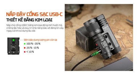 Đèn Pin LEP Zoom ACEBEAM Terminator M1 2.0 – 3900 Lm, Chiếu Xa 1620m