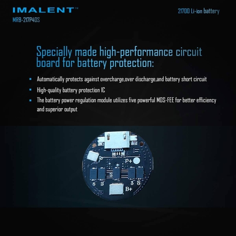 Pin sạc IMALENT 21700 dung lượng 4000mAh dòng xả cao