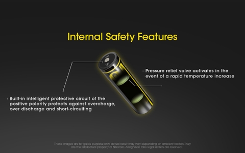 Pin sạc 18650 NITECORE NL1834R – 3400mAh, USB-C tích hợp mạch bảo vệ an toàn