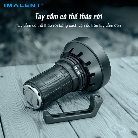 Đèn pin siêu sáng IMALENT SR16 sáng 55.000 lumen chiếu xa 1715m pack 4 pin 21700 tổng 16.000mAh sạc DC