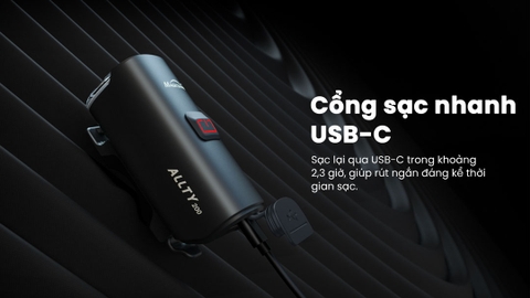 Đèn xe đạp MAGICSHINE ALLTY 200 sáng 200 lumen chiếu xa 65m pin 900mAh cổng sạc USB-C