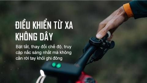 Đèn xe đạp MAGICSHINE RAY 1600B sáng 1600 lumen tương thích App điện thoại công tắc remote không dây USB-C powerbank