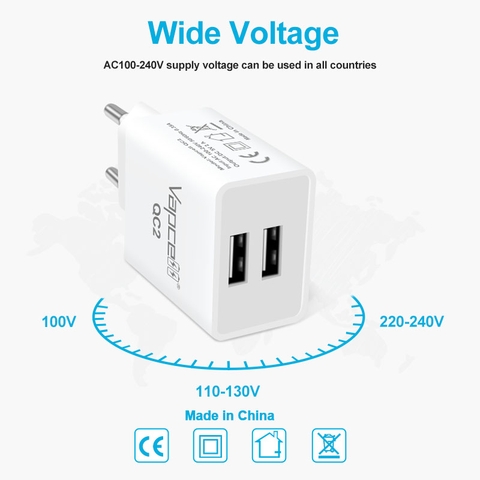 Củ sạc Vapcell QC2 hai cổng