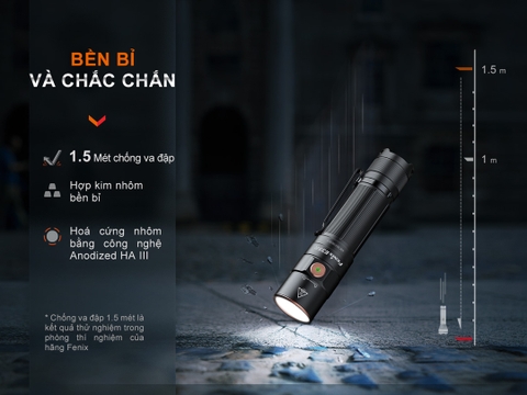 Đèn pin FENIX E35R độ sáng 3100lm chiếu xa 260m pin 21700 sạc USB C đuôi nam châm