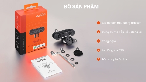 Giá đỡ đèn hậu MAGICSHINE NETFY TRACKER tích hợp định vị chống trộm