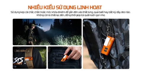 Đèn Pin EDC Đa Màu Sắc ACEBEAM UC3A – 900 Lumens, RGB 270°, Pin Thay Thế