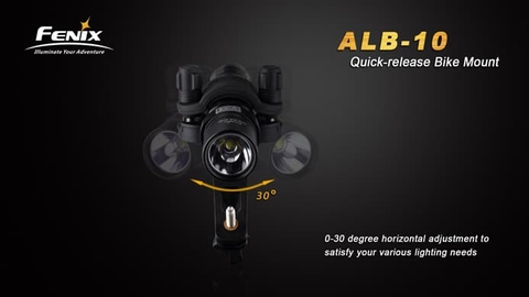 Gá xe đạp Fenix ALB-10 tương thích các đèn đường kính thân 18mm-26mm