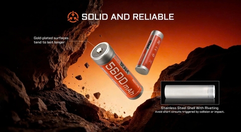 ACEBEAM 21700 5600mAh – Pin sạc Li-ion dung lượng cao, xả liên tục 15A