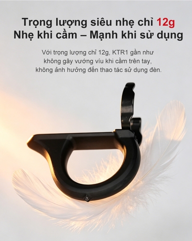 KLARUS KTR1 – Vòng kẹp đèn pin chiến thuật, tích hợp trấu gốm phá kính