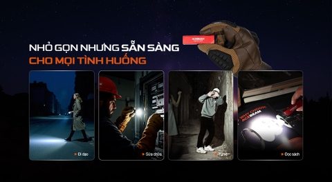 Đèn pin móc khoá ACEBEAM Keylite 500 - siêu gọn 500 lumen nhẹ 19g