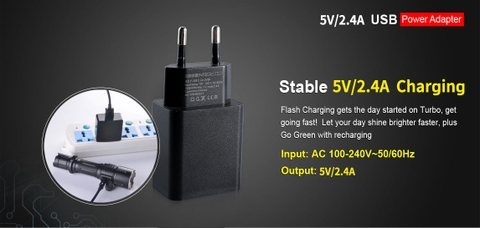 KLARUS USB Adapter 5V / 2.4A