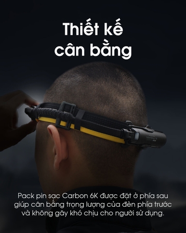Pin sạc mở rộng NITECORE Carbon 6K 6000mAH dành cho đèn đeo đầu NITECORE