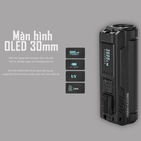 Đèn pin EDC IMALENT BL50 tia UV 365nm sáng 3.600 lumen chiếu xa 428m pin dung lượng 3000mAh sạc USB-C