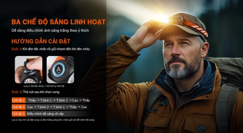 Đèn pin đội đầu ACEBEAM H17 V2 sáng 2000 lumen chiếu xa 128m nhỏ gọn đuôi nam châm