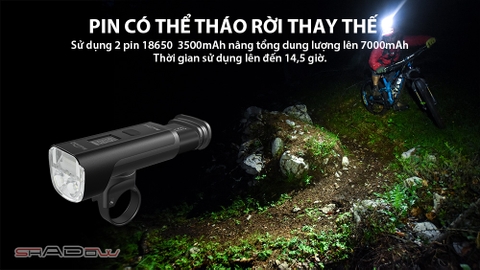 Đèn xe đạp MAGICSHINE ALLTY 2000 sáng 2000  pin 7000mAh