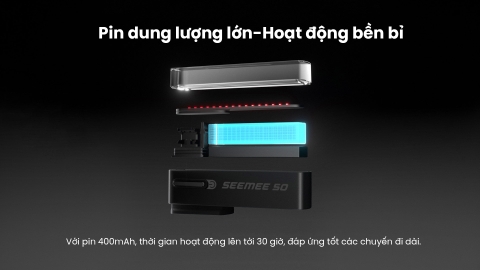 Đèn hậu xe đạp Magicshine SEEMEE 50 PRO – 50lm, pin sạc USB-C, chống nước IPX6