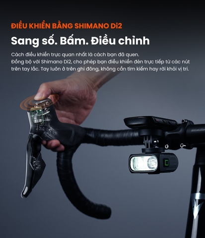 Đèn xe đạp MAGICSHINE HORI1300 PRO – Độ sáng 1300 Lumens cos pha chống chói hỗ trợ ANT+ & Shimano Di2. FTR LightSync