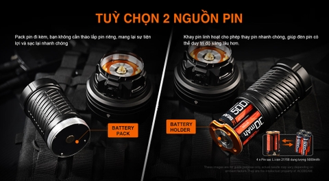 Đèn pin ACEBEAM X25 – Siêu sáng 23000 lumen, chiếu xa 1553m, sạc nhanh 60W, pin khủng