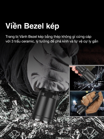 Đèn pin KLARUS XT11GT PRO V3 sáng 3300 lumen chiếu xa 380m công tắc kép thế hệ 6