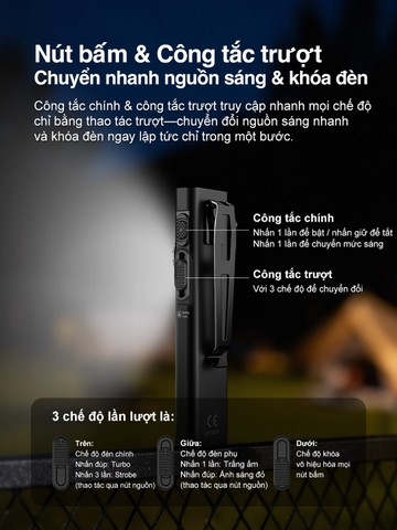 KLARUS E5 Ultra – Đèn pin EDC siêu mỏng 800 lm, xa 120m 3 nguồn sáng, sạc USB-C