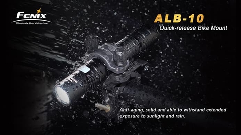 Gá xe đạp Fenix ALB-10 tương thích các đèn đường kính thân 18mm-26mm