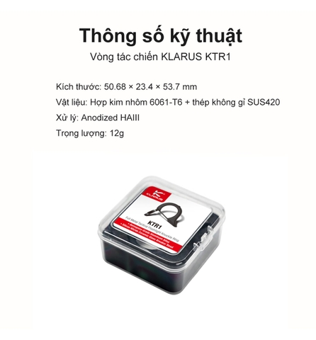 KLARUS KTR1 – Vòng kẹp đèn pin chiến thuật, tích hợp trấu gốm phá kính