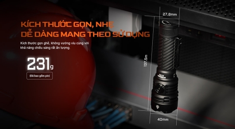 Acebeam EC90 – Đèn pin EDC 4300lm, chiếu xa 573m, sạc nhanh USB-C
