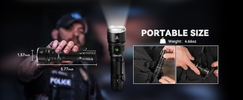 Đèn pin chiến thuật siêu sáng Sofirn SK40 sáng 3200 Lumens chiếu xa 580m sạc USB-C
