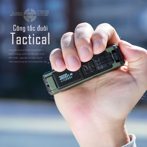 Đèn pin EDC IMALENT BL50 tia UV 365nm sáng 3.600 lumen chiếu xa 428m pin dung lượng 3000mAh sạc USB-C