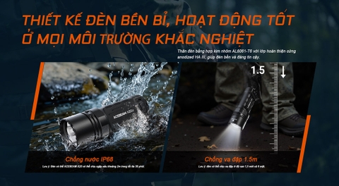 Đèn pin ACEBEAM X20 sáng 10.000 lumens chiếu xa 645m