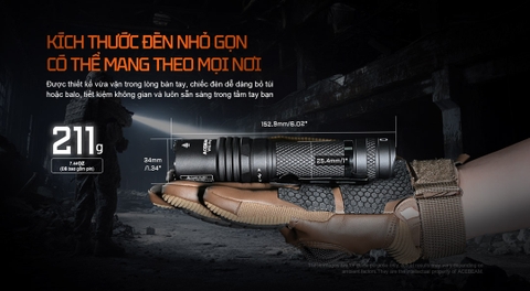 ACEBEAM W10 Pro – Đèn pin LEP chiếu siêu xa 1.425m, sáng 750 lumen, pin 21700 USB-C