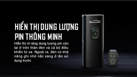 Đèn xe đạp MAGICSHINE RAY 1600B sáng 1600 lumen tương thích App điện thoại công tắc remote không dây USB-C powerbank