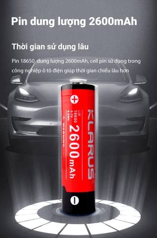 Đèn pin KLARUS A1 Pro độ sáng 1300 lumen chiếu xa 230 mét cổng sạc USB-C pin 18650 2600mAh (kèm theo)
