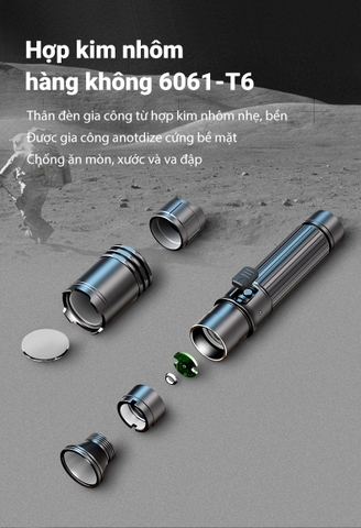 Đèn pin KLARUS A1 Pro độ sáng 1300 lumen chiếu xa 230 mét cổng sạc USB-C pin 18650 2600mAh (kèm theo)