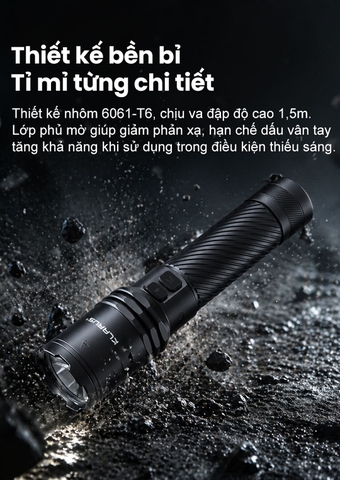 Đèn pin chiếu xa KLARUS A1 PRO V1 1500 Lumen chiếu xa 500m, pin 3600mAh, nam châm đuôi