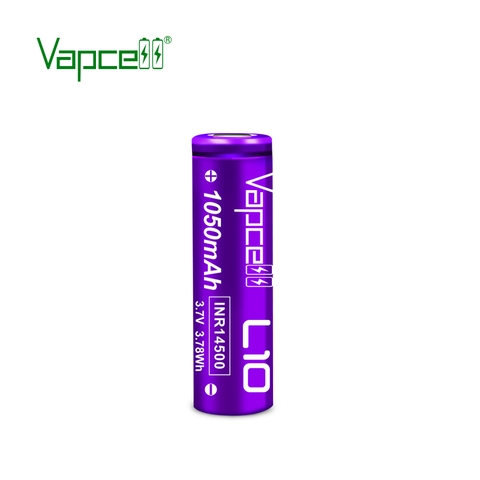 Pin sạc VAPCELL L10 14500 dung lượng 1050mAh dòng xả liên tục 3A