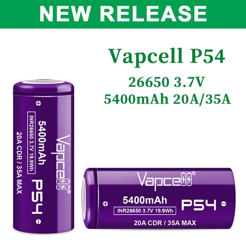 Pin sạc VAPCELL P54 26650 dung lượng 5400mAh dòng xả cao