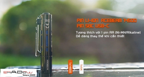 Đèn pin ACEBEAM RIDER RX độ sáng 650 lumen chiếu xa 96m