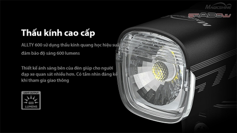 Đèn xe đạp MAGICSHINE ALLTY 600 sáng 600 lumen pin 1600mAh