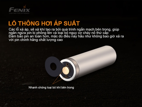 Pin sạc FENIX 21700 dung lượng 4000 mAh dòng xả cao 18A