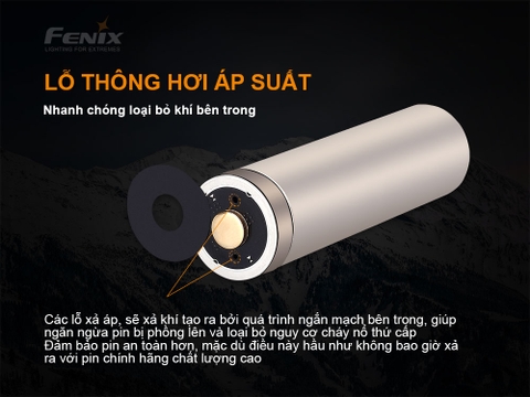 Pin sạc Fenix 21700 ARB-L21-5000 V2.0 dung lượng 5000 mAh
