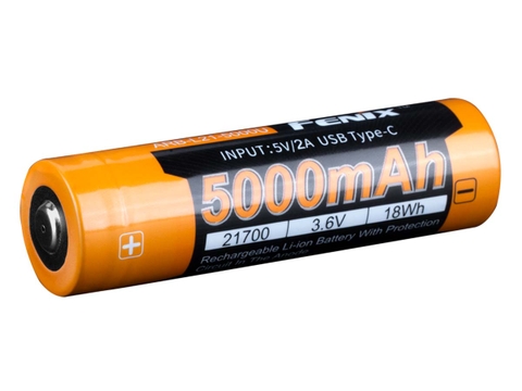 Pin sạc FENIX 21700 dung lượng 5000 mAh cổng sạc USB