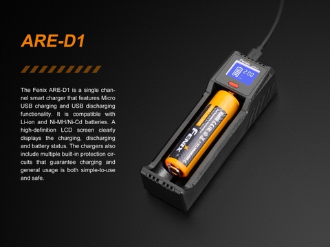 Sạc pin đơn cao cấp Fenix ARE-D1