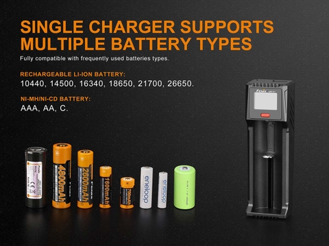 Sạc pin đơn cao cấp Fenix ARE-D1