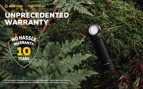 Đèn pin đội đầu ARMYTEK WIZARD C2 PRO MAX nhiệt màu 6500K sáng 4000 lumen chiếu xa 114m sạc nam châm đuôi pin 21700 5000mAh