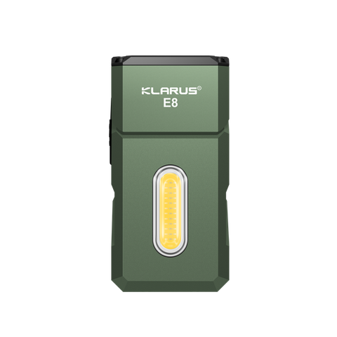 Đèn pin mini Klarus E8 sáng 1000lm – Xoay Đầu 180° đế nam châm