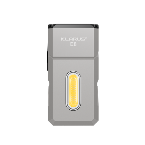 Đèn pin mini Klarus E8 sáng 1000lm – Xoay Đầu 180° đế nam châm