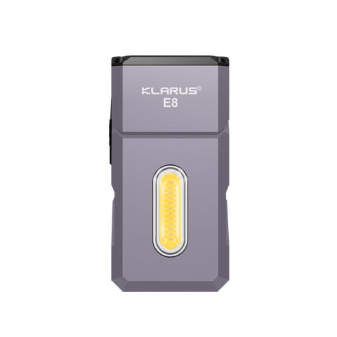 Đèn pin mini Klarus E8 sáng 1000lm – Xoay Đầu 180° đế nam châm