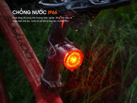 Đèn hậu xe đạp Fenix BC06R sáng 90 lumen pin 560mAh cảm biến phanh